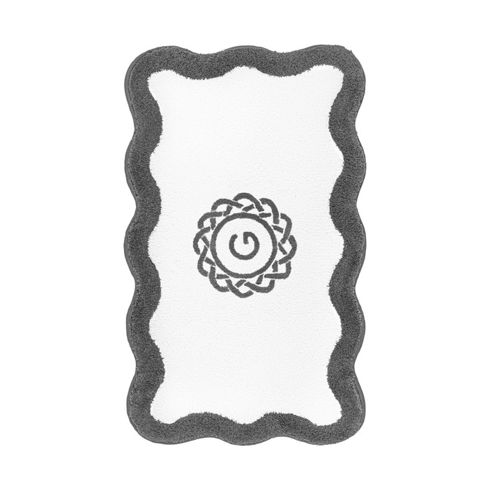 Egoist Border Monogram Bath Rug by Graccioza