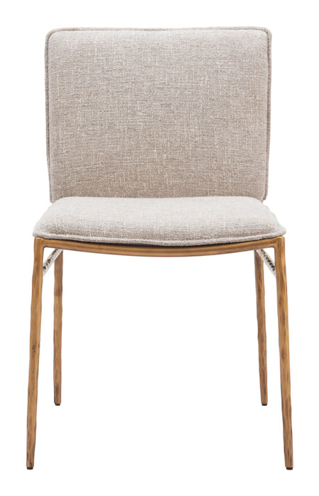 Zuo Modern Nordvest Dining Chair Beige & Gold