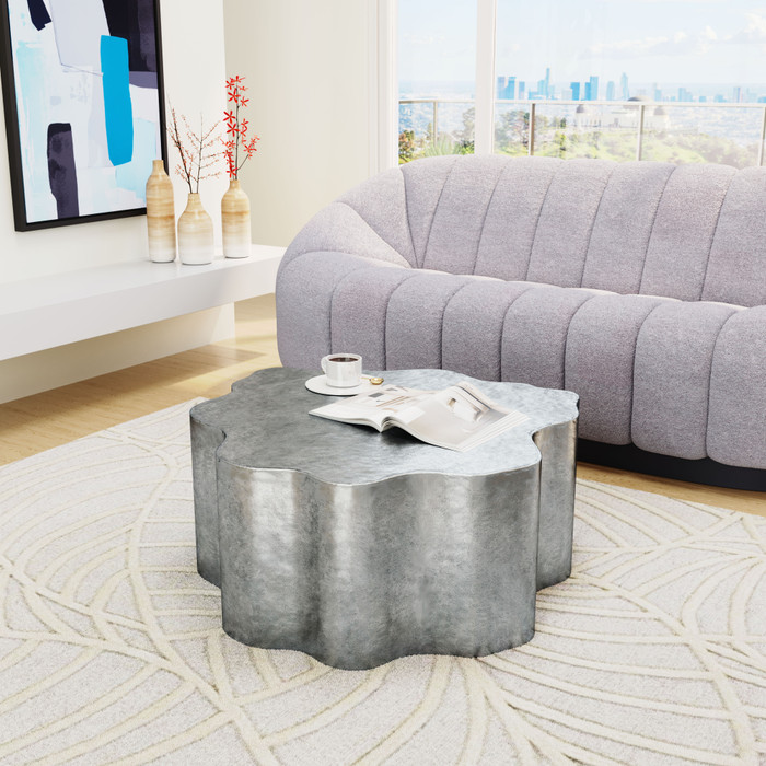 Zuo Modern Kortha Coffee Table Antique Silver