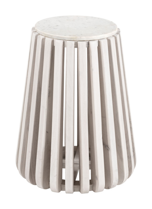 Zuo Modern Cyprus Side Table White & Whitewashed