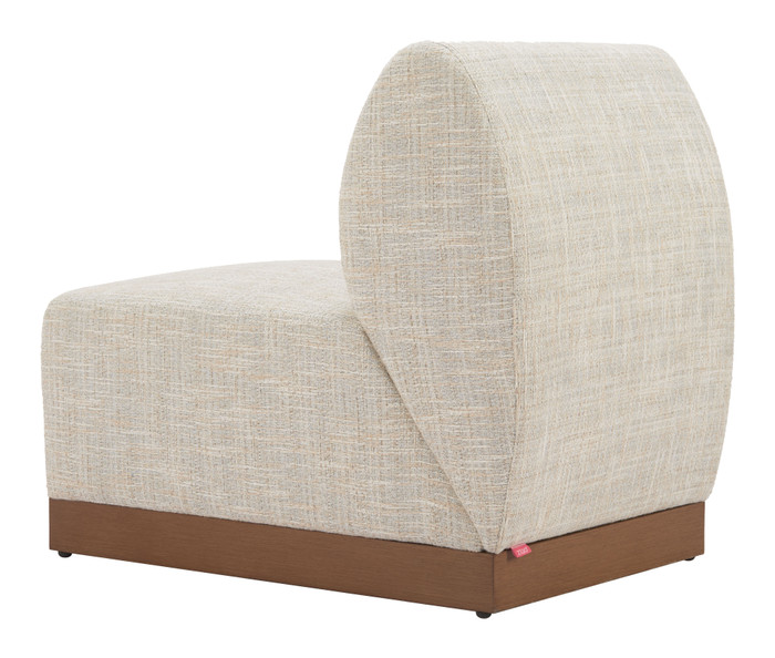 Zuo Modern Christy Armless Chair Beige