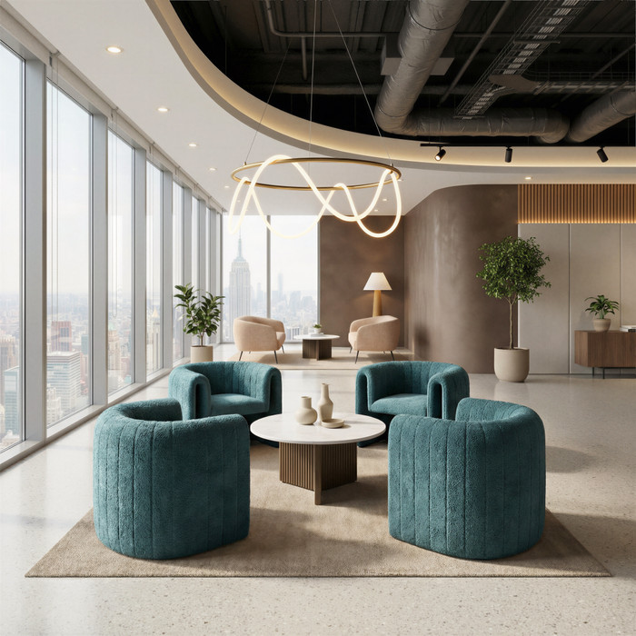 Zuo Modern Viana Accent Chair Aquamarine