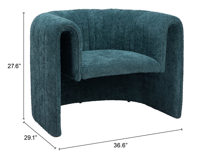 Zuo Modern Viana Accent Chair Aquamarine