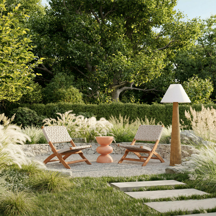 Zuo Modern Palmia Solar Floor Lamp Natural