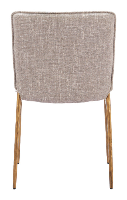 Zuo Modern Nordvest Dining Chair Beige & Gold