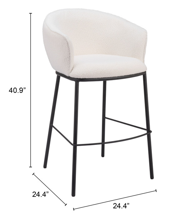 Zuo Modern Essen Barstool Ivory