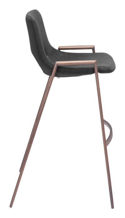 Zuo Modern Desi Barstool (Set of 2) Black & Walnut