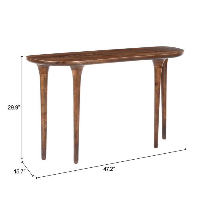 Zuo Modern Spiker Console Table Walnut
