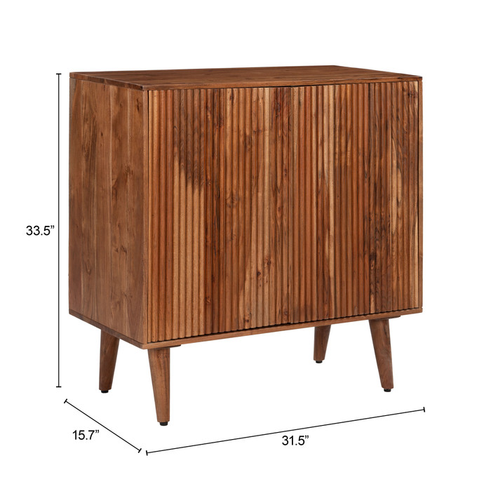 Zuo Modern Lada Cabinet Walnut