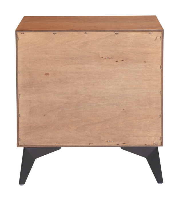 Zuo Modern Zarif Nightstand Black & Walnut