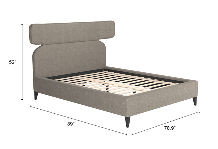 Zuo Modern Dusa Queen Bed Olive Brown