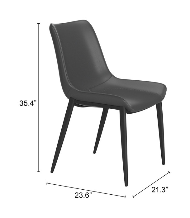 Zuo Modern Magnus Dining Chair (Set of 2) Black