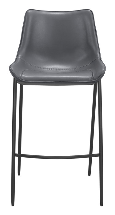 Zuo Modern Magnus Barstool (Set of 2) Dark Gray & Black
