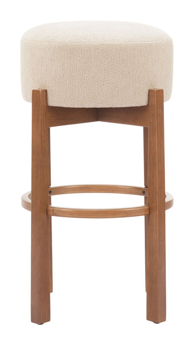 Zuo Modern Nade Barstool (Set of 2) Beige & Walnut