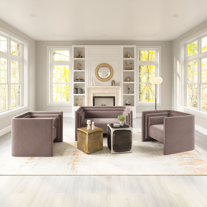 Zuo Modern Trippel Loveseat Taupe
