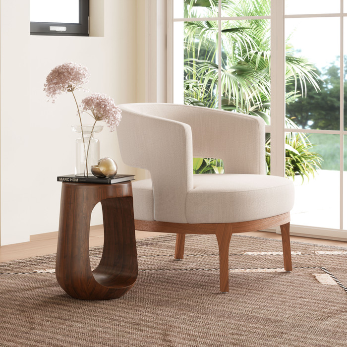 Zuo Modern Okno Side Table Walnut