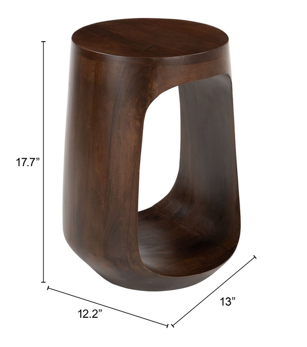 Zuo Modern Okno Side Table Walnut