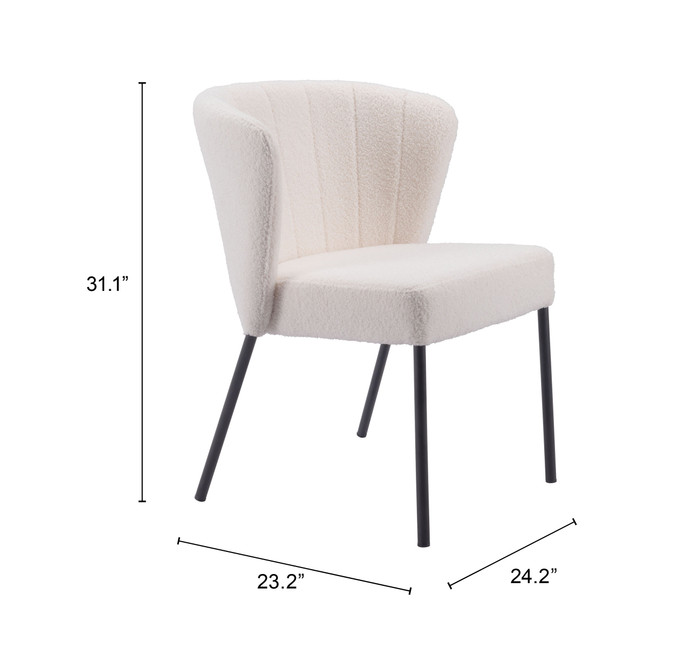 Zuo Modern Aimee Dining Chair (Set of 2) Cream