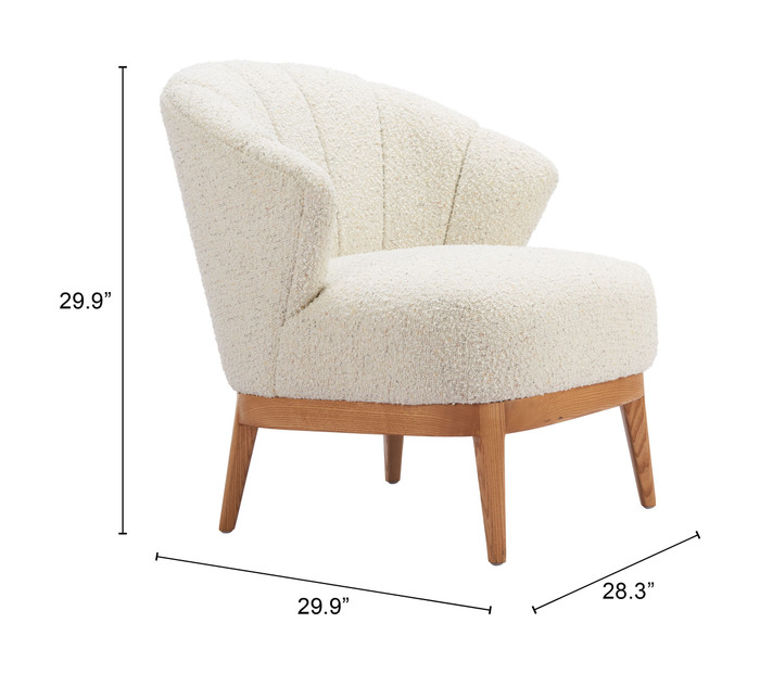 Zuo Modern Leque Accent Chair Tawny Beige