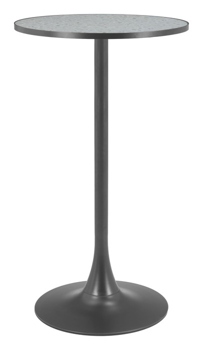 Zuo Modern Bite Bar Table Gray & Black
