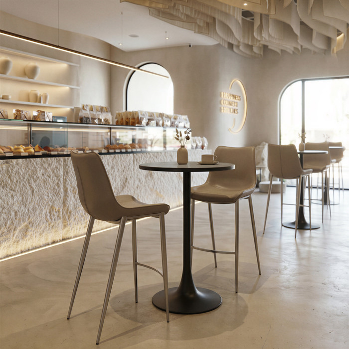 Zuo Modern Bite Bar Table Gray & Black