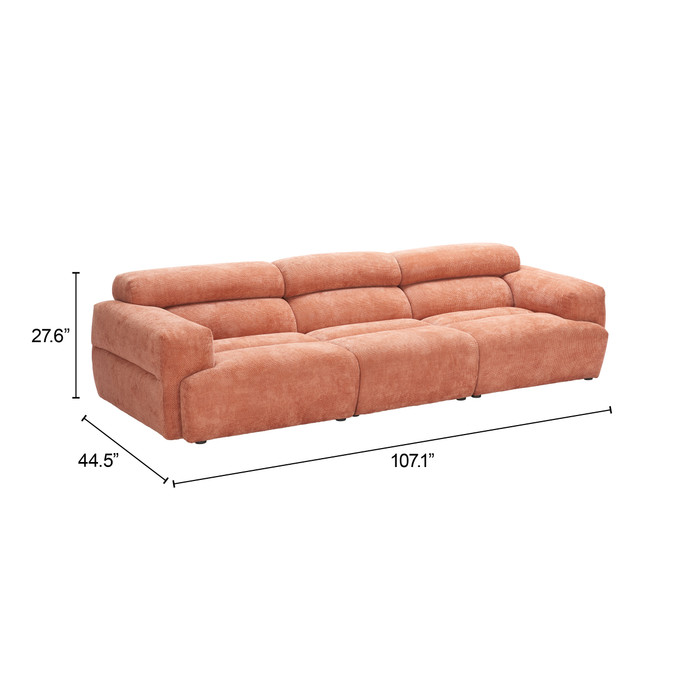 Zuo Modern Alis Modular Sectional Orange
