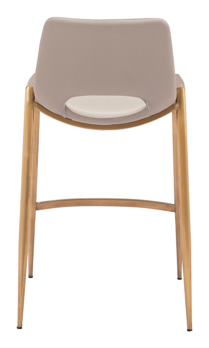 Zuo Modern Desi Counter Stool (Set of 2) Beige & Gold