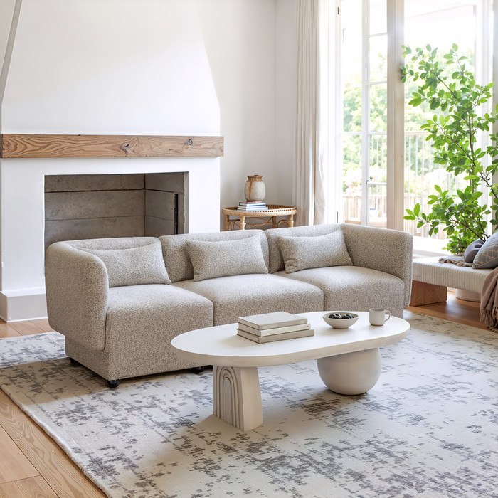 Zuo Modern Simu Corner Chair Dune Greige