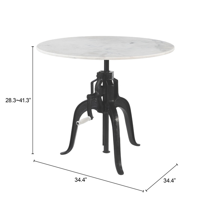 Zuo Modern Mufid Bistro Table White & Black