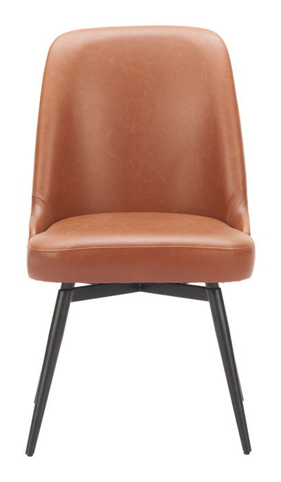 Zuo Modern Keppel Swivel Dining Chair (Set of 2) Brown