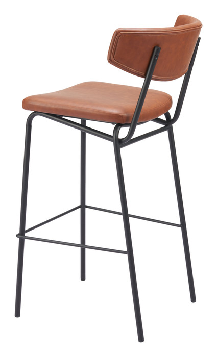 Zuo Modern Charon Barstool (Set of 2) Vintage Brown