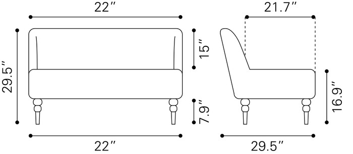 Zuo Modern Bintulu Loveseat Taupe