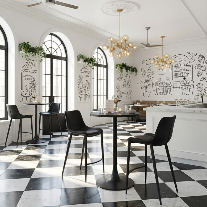 Zuo Modern Magnus Barstool (Set of 2) Black