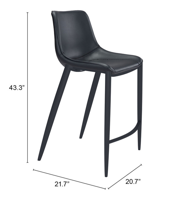 Zuo Modern Magnus Barstool (Set of 2) Black