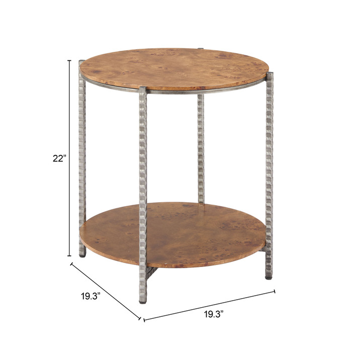 Zuo Modern Adna Side Table Brown
