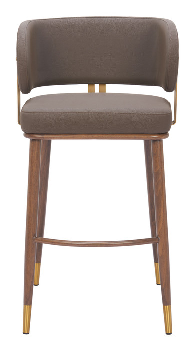 Zuo Modern Brew Barstool Brown & Walnut
