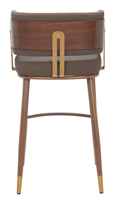 Zuo Modern Brew Barstool Brown & Walnut