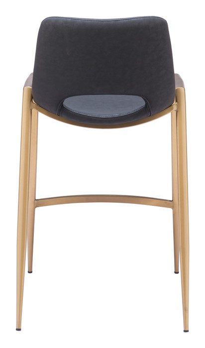 Zuo Modern Desi Counter Stool (Set of 2) Black & Gold