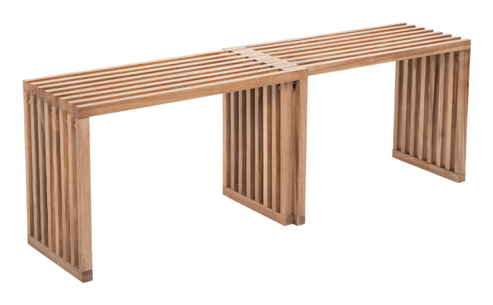 Zuo Modern Riviera Extendable Bench (Set of 2) Natural