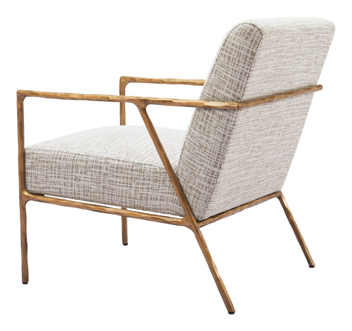 Zuo Modern Norrebro Accent Chair Beige Frost