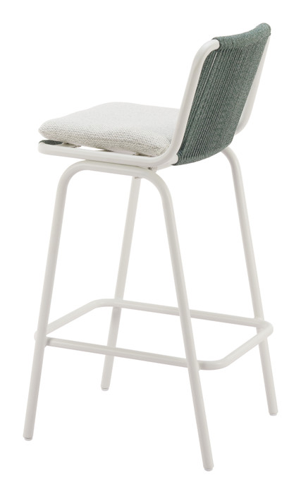 Zuo Modern Luft Barstool (Set of 2) White & Green