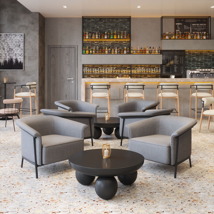 Zuo Modern Burry Accent Chair Slate Gray