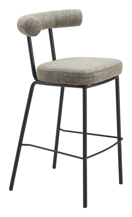 Zuo Modern Kede Barstool Green Tweed