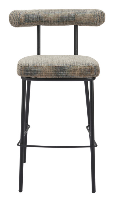 Zuo Modern Kede Barstool Green Tweed