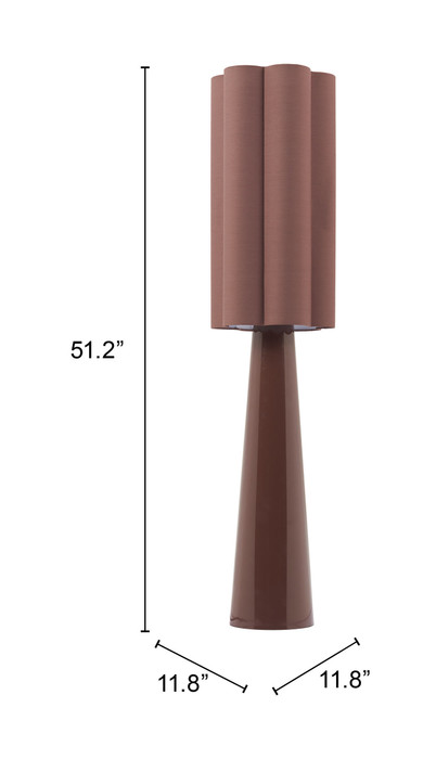 Zuo Modern Violet Floor Lamp Brown