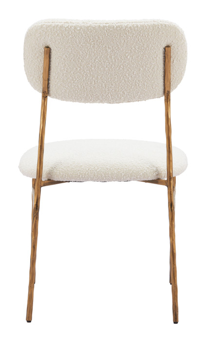 Zuo Modern Sydhavnen Dining Chair Cream & Gold