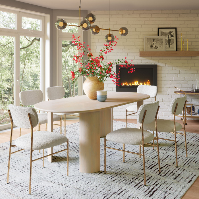 Zuo Modern Sydhavnen Dining Chair Cream & Gold