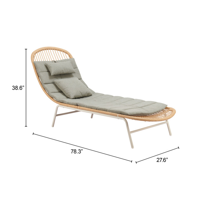 Zuo Modern Skim Chaise Lounge Multicolor