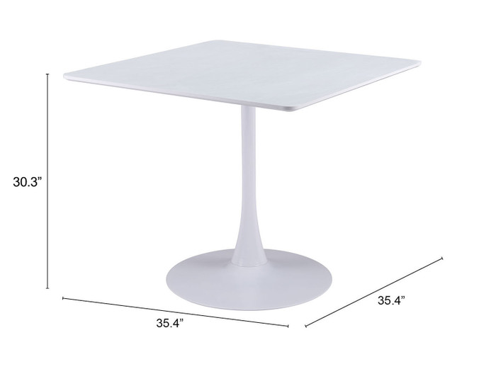 Zuo Modern Molly Dining Table White