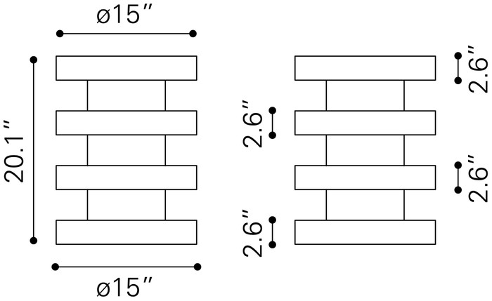 Zuo Modern Marigot Side Table Walnut